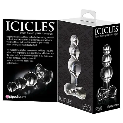 Anal Plug Din Sticlă Icicles No 47 Transparent