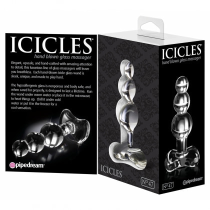 Anal Plug Din Sticlă Icicles No 47 Transparent