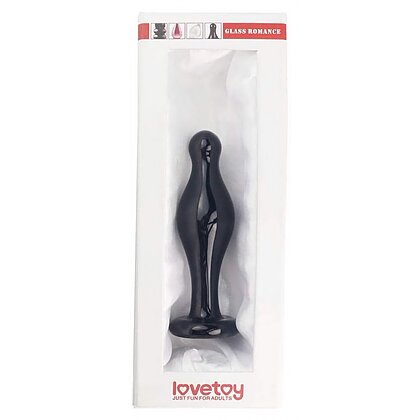 Anal Plug Glass Romance 4.5inch Negru