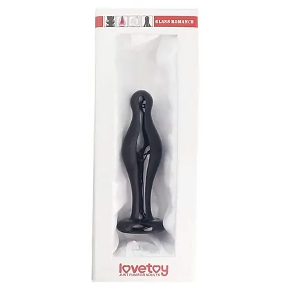 Anal Plug Glass Romance 4.5inch Negru