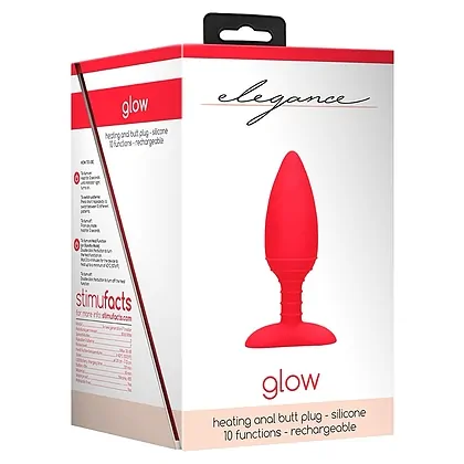 Anal Plug Glow Heating Anal Roșu