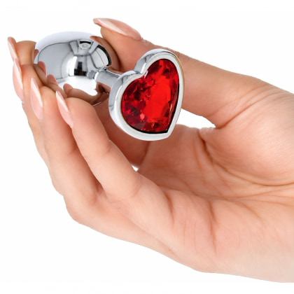 Dop Anal Heart Jewel Plug Small cu Bijuterie Inimă