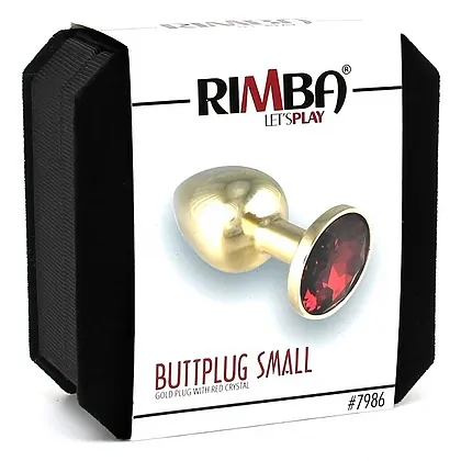 Anal Plug Metal With Crystal Auriu