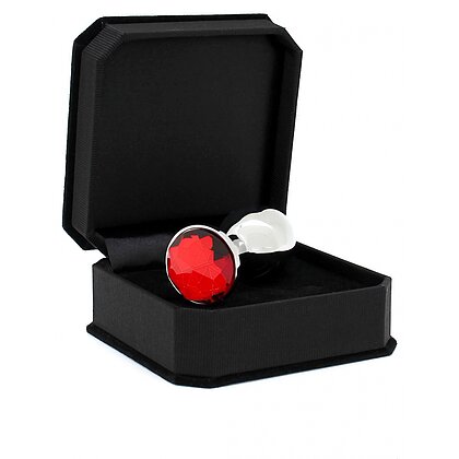 Anal Plug Small Metal With Crystal Argintiu