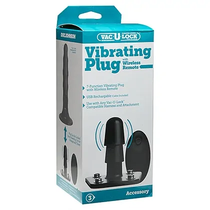 Anal Plug Vibrating Doc Johnson Negru
