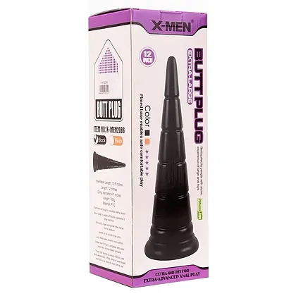 Anal Plug X-MEN 12 inch Negru