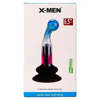 Anal Plug X-MEN Vibrating Gpot 2 Rosu