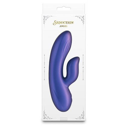 Angel Seduction — Vibrator Rabbit Albastru Metalic, 18 Funcții