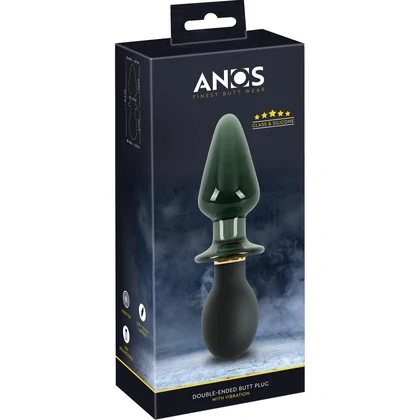 Anos Dop Anal Dublu 10 Moduri – Silicon Și Sticlă Negru