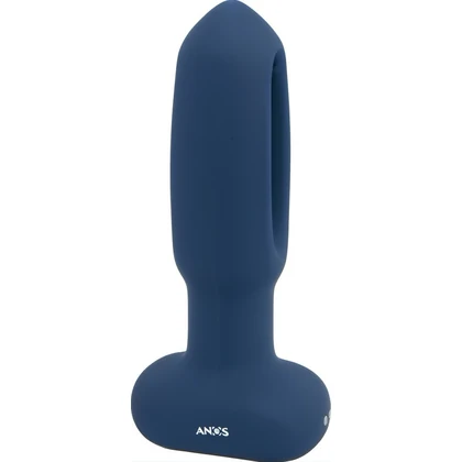 ANOS Plug Anal cu Limba Oscilantă – 10x10, Reîncărcabil Albastru