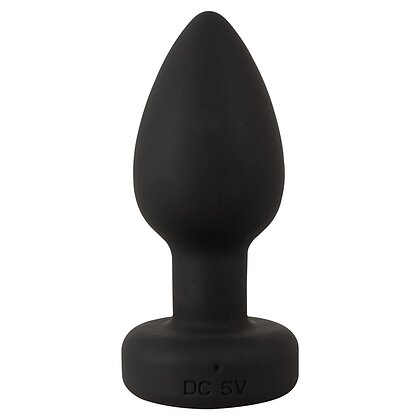 Anos Plug Anal RC cu LED Flash - 7 Moduri, Reîncărcabil Negru