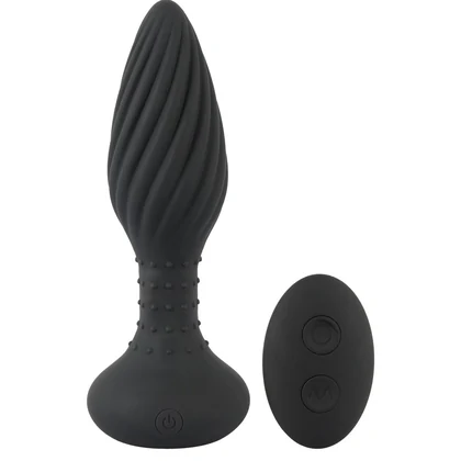 ANOS Plug Anal Rotativ 10 Moduri, Perle Rotative, USB Reîncărcabil Negru