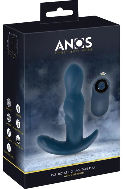 ANOS RC – Plug Prostatic Rotativ, 10 Moduri, Reîncărcabil Albastru