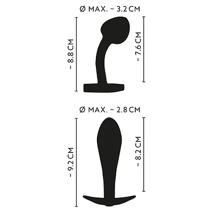 ANOS Set 2 Pluguri Anale Metalice curcubeu, Greutate Optimă Multicolor