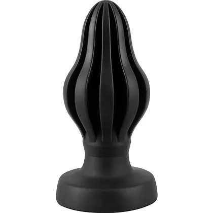 ANOS Super Soft Plug Anal 7 cm — Ventuză, Fixare Hands-free Negru