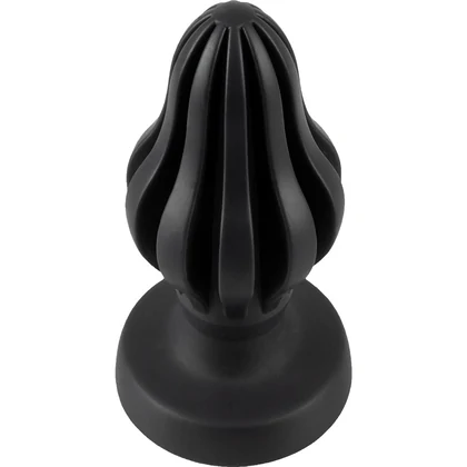 ANOS Super Soft Plug Anal 7 cm — Ventuză, Fixare Hands-free Negru