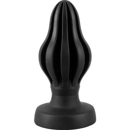 ANOS Super Soft Plug Anal 7 cm — Ventuză, Fixare Hands-free Negru