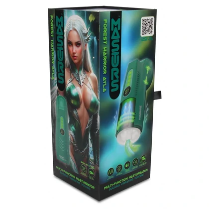 Ayla Masturbator Automat Reîncărcabil cu Sucțiune și Vibrații Verde