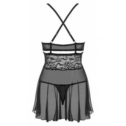 Babydoll Obsessive 838-BAB Negru S-M
