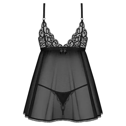 Babydoll Obsessive Blomentis Negru XS-S