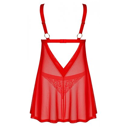 Babydoll Obsessive Elianes Rosu XS-S