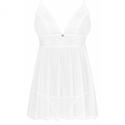 Babydoll Obsessive Heavenlly Alb XS-S