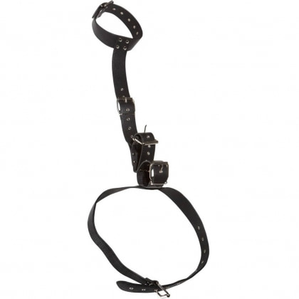 Bad Kitty Set Guler + Cătușe Reglabile Mâini Talie Negru