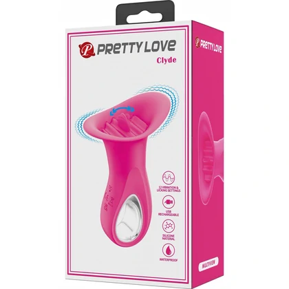 Clyde Limbă Vibratoare 12 Funcții, Reîncărcabil USB Roz