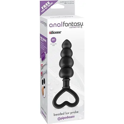 Beaded Luv Probe Anal Negru