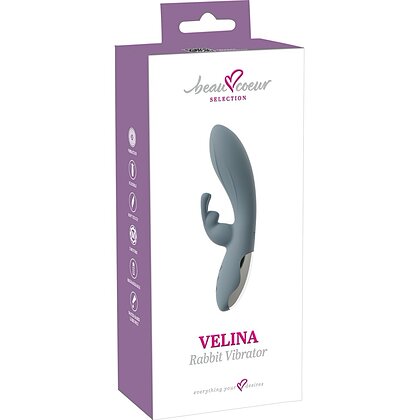 Beau Coeur Velina Rabbit — 2 Motoare, 10 Moduri, Reîncărcabil Albastru