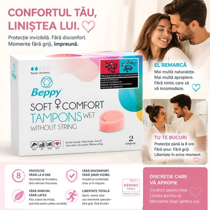 Beppy Soft Comfort Wet Tampon Intern Invizibil, 2 buc