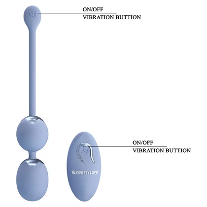 Bilă Vaginală Vibratoare Willie 12 Moduri Reîncărcabilă Albastru