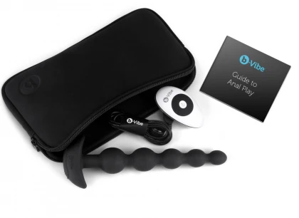 Bile Anale Telecomandate b-Vibe Cinco Negru