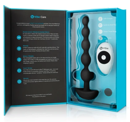 Bile Anale Telecomandate b-Vibe Cinco Negru