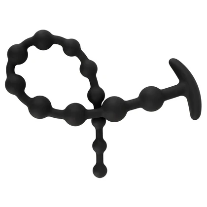 Black Velvets Anal Beads Negru