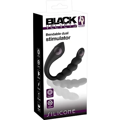 Black Velvets Bendable Dual — 2 Motoare, 10 Moduri, Reîncărcabil Negru