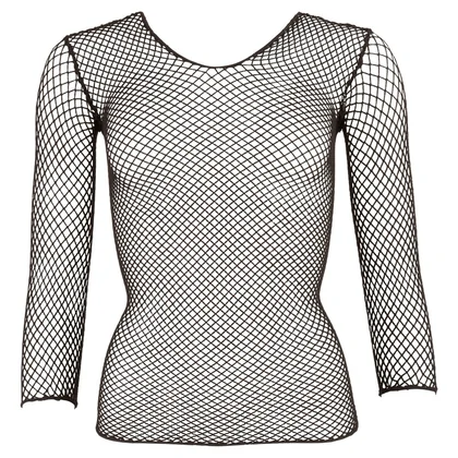 Bluză Din Plasă No:Xqse Negru S-L