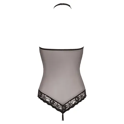 Body Abierta Fina Rhinestone Negru S