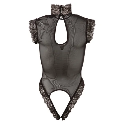 Body Abierta Fină Sâni Decupați Negru L