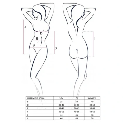 Body Passion Charming Negru L-XL