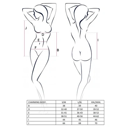 Body Passion Charming Negru S-M