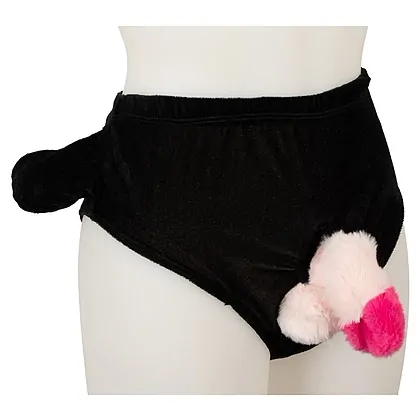 Boxeri cu penis gonflabil, cadou amuzant pentru petreceri Negru