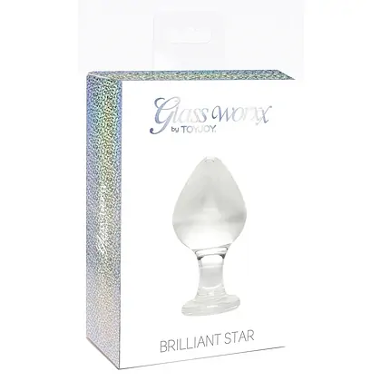 Brilliant Star – Plug Anal Din Sticlă TOYJOY 9x4cm Transparent