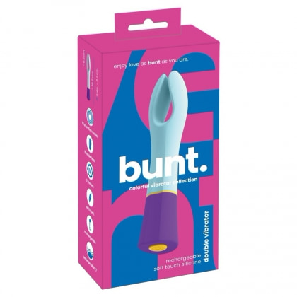 Bunt Double Vibrator Dublu 10 Moduri Reîncărcabil Albastru
