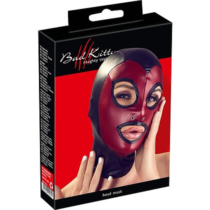 Cagulă Bad Kitty Head Mask Vișiniu Negru