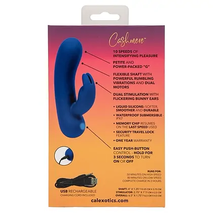 CalExotics Cashmere silk Bunny — 10 Moduri, Dual Motor, IPX7