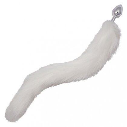 CalExotics Running Wild – Plug Metalic cu Coadă Albă 36.75cm