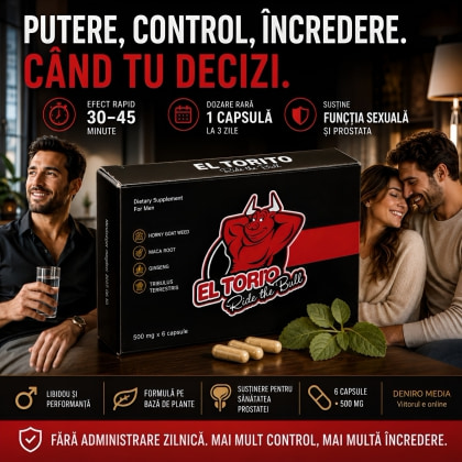 Capsule Potență El Torito cu Maca pentru Bărbați 6buc