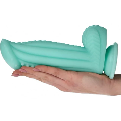 Captain Squirtino Dildo Monster Flexibil cu Ventuză Verde