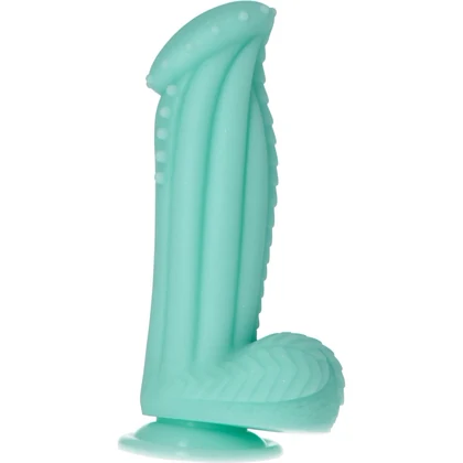 Captain Squirtino Dildo Monster Flexibil cu Ventuză Verde